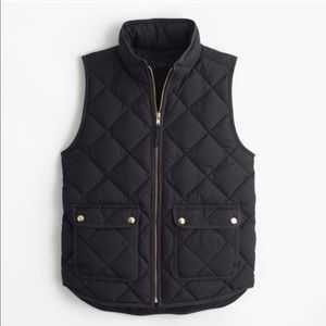 J.Crew Black Puffer Vest